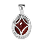 Mosambik Granat Anhänger 925 Silber rhodiniert ca. 2,95 ct.