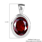 Mosambik Granat Anhänger 925 Silber rhodiniert ca. 2,95 ct.