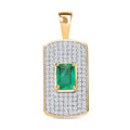 Smaragd Quarz Triplett und Zirkon Anhänger - 2,30 ct.