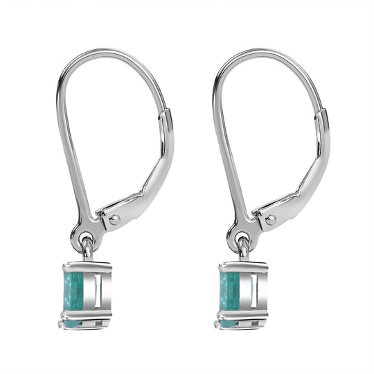 AAA Kagem Sambischer Smaragd Ohrringe 925 Silber rhodiniert ca. 0,65 ct.