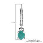 AAA Kagem Sambischer Smaragd Ohrringe 925 Silber rhodiniert ca. 0,65 ct.