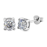 Moissanit Ohrringe 925 Silber rhodiniert ca. 1.49 ct