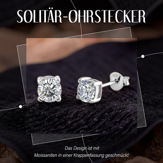 Moissanit Ohrringe 925 Silber rhodiniert ca. 1.49 ct