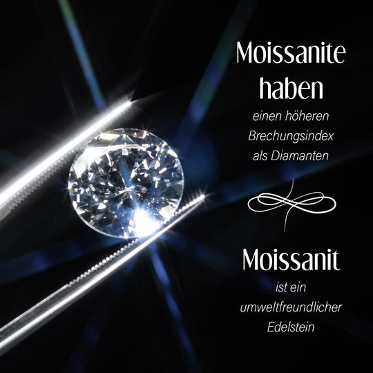 Moissanit Ohrringe 925 Silber rhodiniert ca. 1.49 ct
