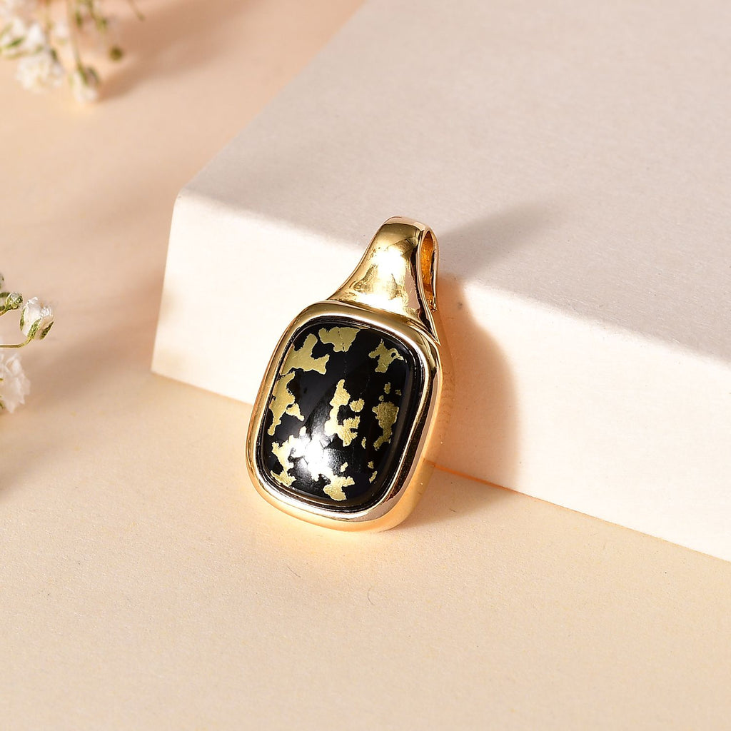 Goldenite Anhänger 925 Silber 750 Gelbgold Vermeil ca. 4,86 ct.