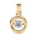 Moissanit Anhänger 925 Silber vergoldet ca. 0.44 ct