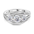 Moissanit Ring, 925 Silber rhodiniert - 1,64 ct.