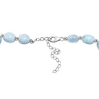 limitierte Auflage - AA Larimar, Perle Halskette ca. 45 cm 925 Silber rhodiniert