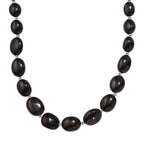 Elite Shungit Halskette ca. 45 cm 925 Silber rhodiniert ca. 175,00 ct.