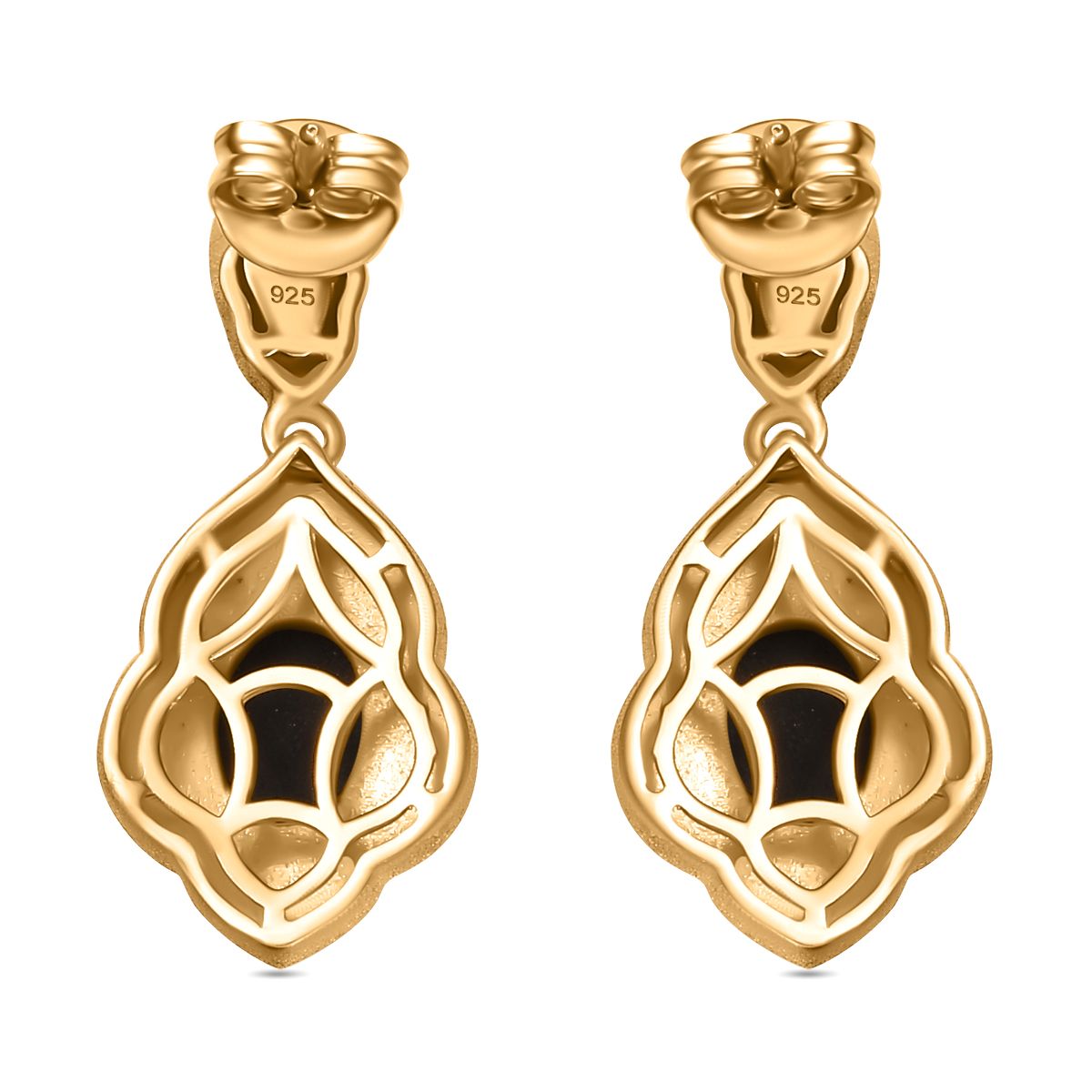 Goldenite Ohrringe 925 Silber 750 Gelbgold Vermeil ca. 1,77 ct.