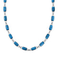 Blaue Howlit und weiße Kristall 50cm Halskette