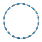 Blauer Howlit, Weißer Kristall Halskette ca. 50 cm