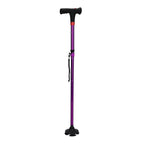 LIVMORE faltbarer Smart Gehstock mit LED Licht und SOS Alarm, Belastbarkeit 113kg, Schwarz