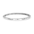 Armreif mit Diamantakzenten in Silberton, 19 cm