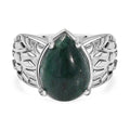 Grüner Aventurin Ring Messing (Größe 16.00) ca. 6,02 ct