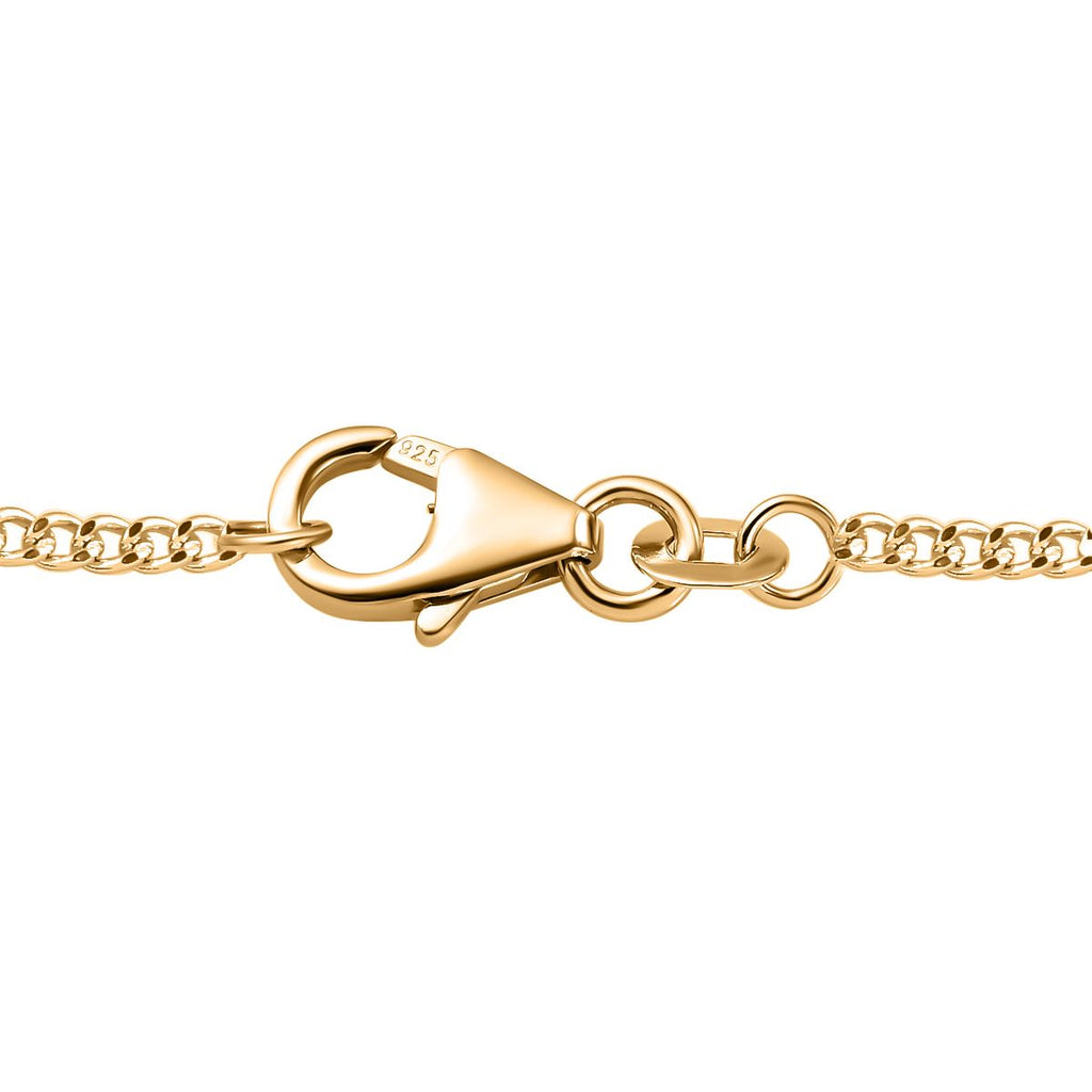 Smaragd-Quarz Triplette Halskette ca. 50 cm 925 Silber 750 Gelbgold Vermeil ca. 20,57 ct.