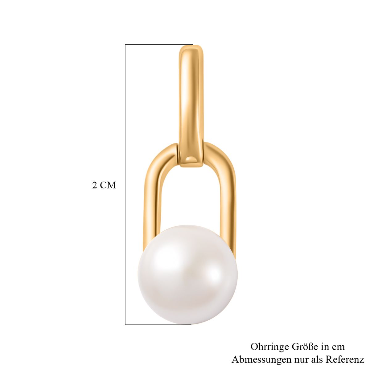 Drilled Süßwasser Perle Ohrringe 925 Silber 750 Gelbgold Vermeil