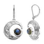 Labradorit Ohrringe  Edelstahl ca. 3,28 ct.