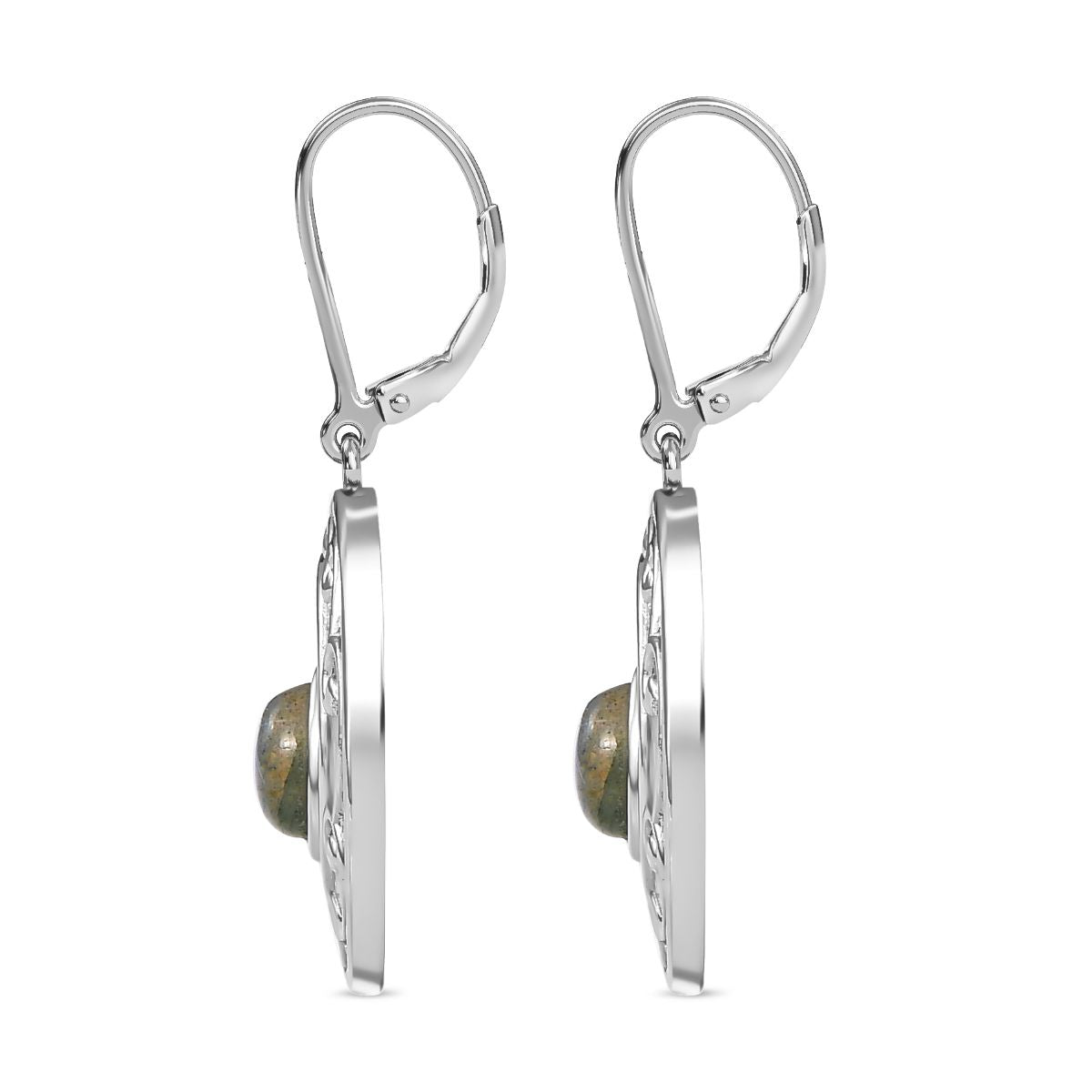 Labradorit Ohrringe  Edelstahl ca. 3,28 ct.