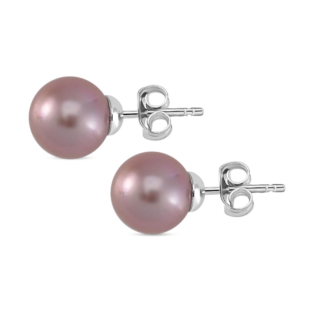 Mehrfarbige Edison Perle ( 10-11 mm ) Ohrringe 925 Silber rhodiniert