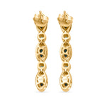 AA Sleeping Beauty Türkis, Neon Apatit Ohrringe 925 Silber 750 Gelbgold Vermeil ca. 1,94 ct.