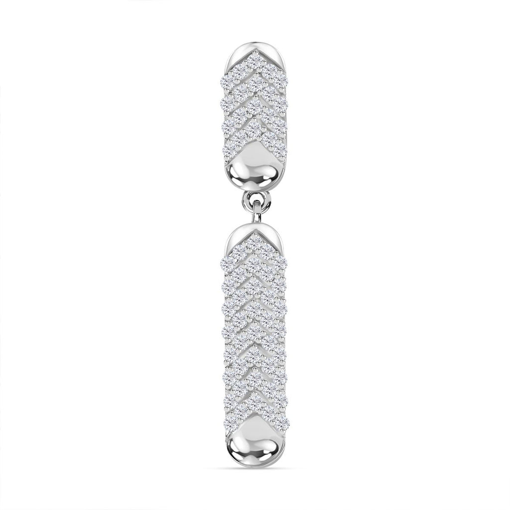 Moissanit Anhänger 925 Silber rhodiniert ca. 0.83 ct