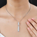 Moissanit Anhänger 925 Silber rhodiniert ca. 0.83 ct