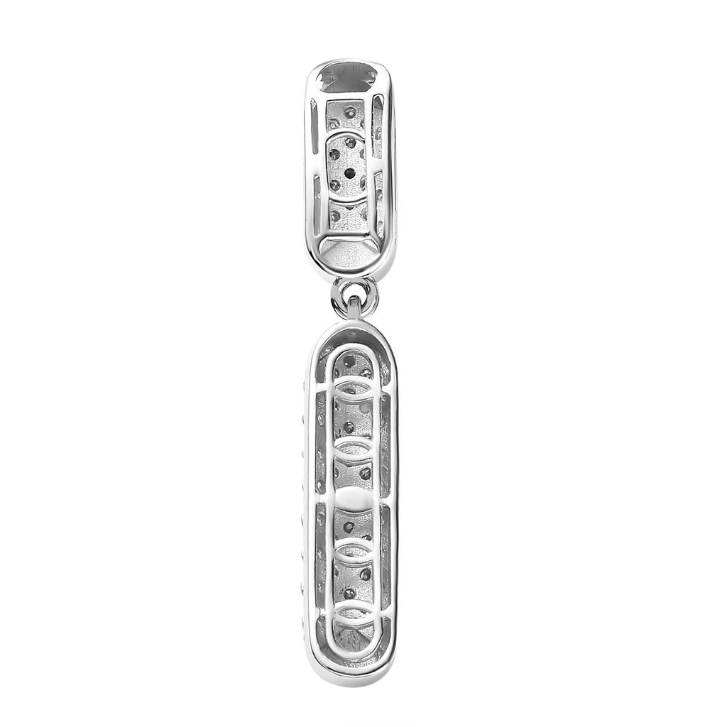 Moissanit Anhänger 925 Silber rhodiniert ca. 0.83 ct