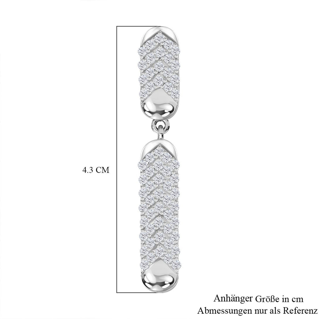 Moissanit Anhänger 925 Silber rhodiniert ca. 0.83 ct