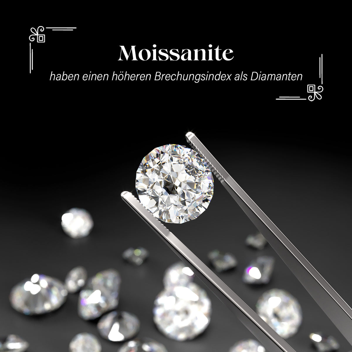 Moissanit Ohrringe 925 Silber ca. 0,84 ct.