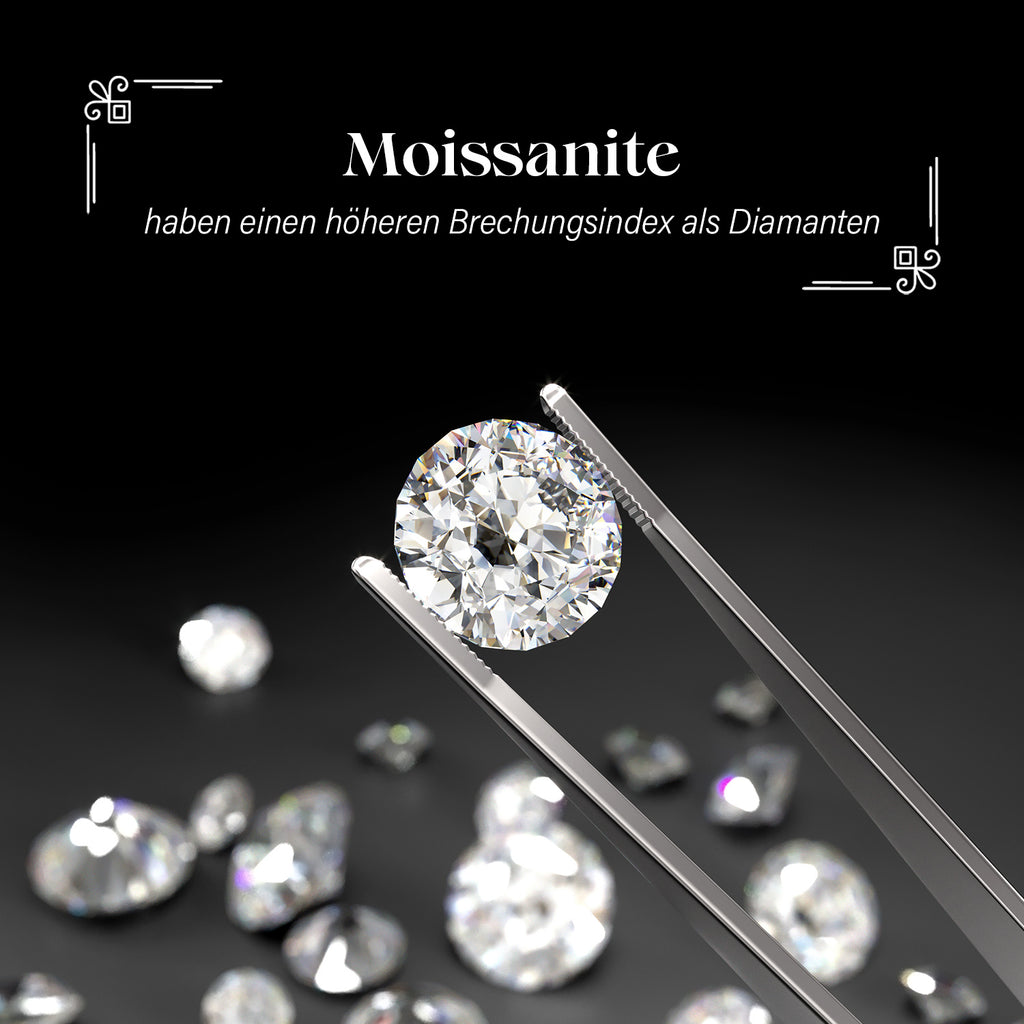 Moissanit Ohrringe 925 Silber ca. 0,84 ct.