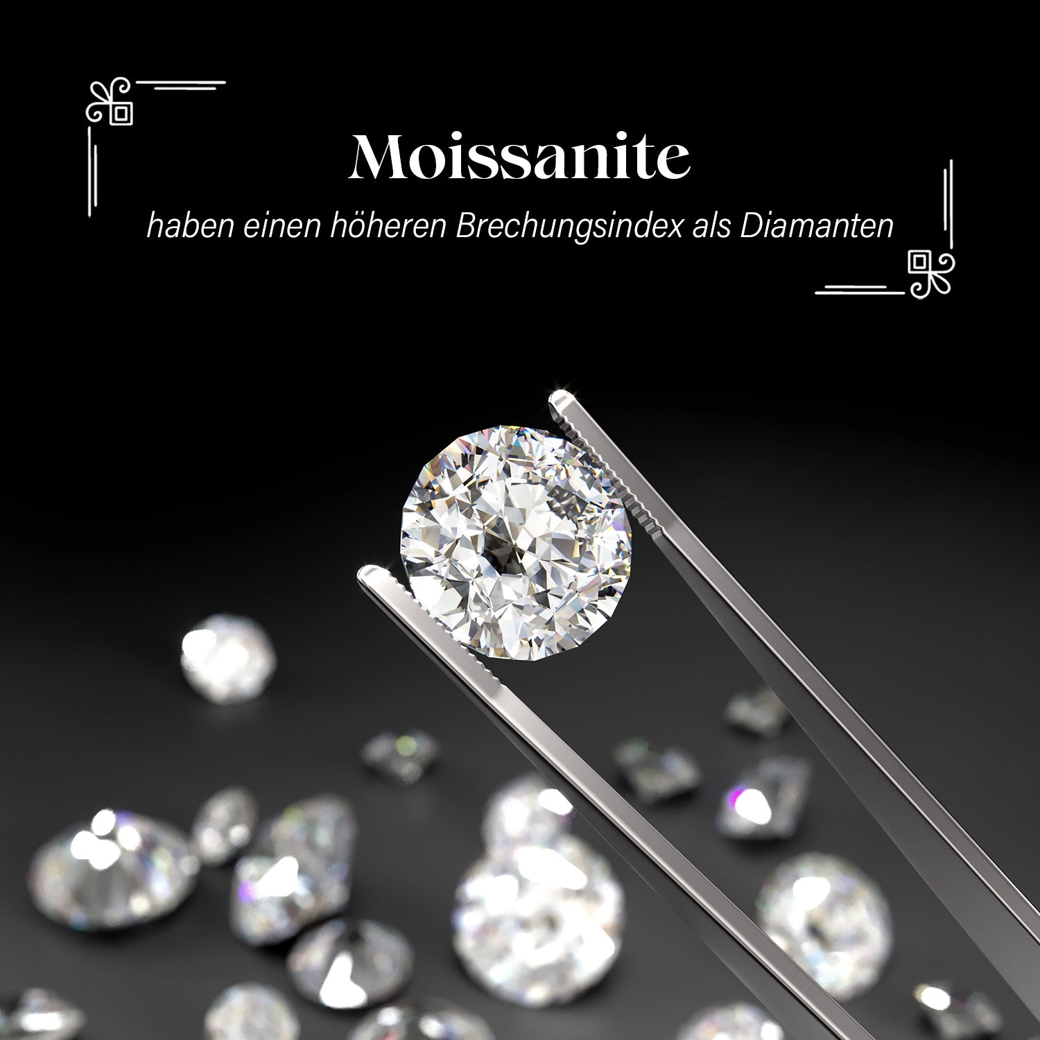 Moissanit Ohrringe 925 Silber ca. 0,84 ct.