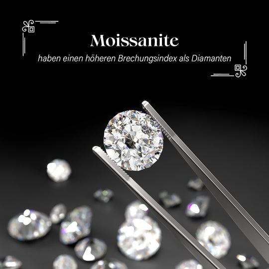 Moissanit Ohrringe 925 Silber ca. 0,84 ct.