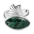 Grüner Aventurin Ring Edelstahl (Größe 16.00) ca. 7,07 ct