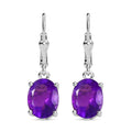 AA Afrikanischer Amethyst Ohrringe 925 Silber platiniert ca. 4,60 ct.