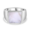 Perlmutt Ring 925 Silber, (Größe 17.00) 2.50 ct