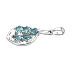 Paraiba-Apatit Anhänger 925 Silber platiniert ca. 1.08 ct