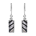 Perlmutt und schwarze Onyx Ohrringe - 3 ct.