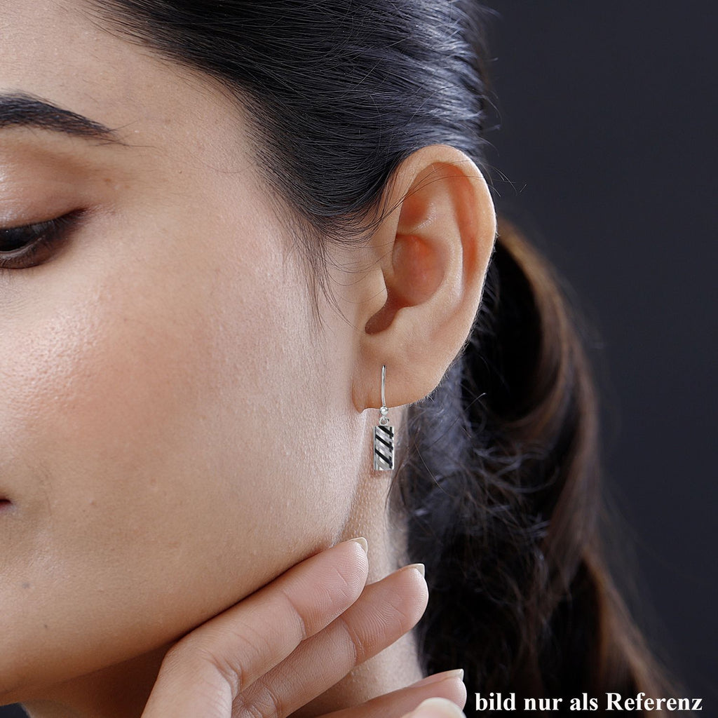 Perlmutt, Schwarzer Onyx Ohrringe 925 Silber