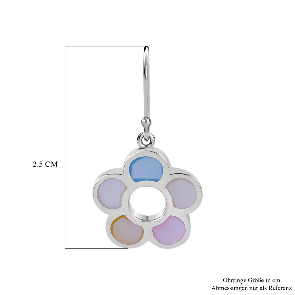 Perlmutt Ohrringe 925 Silber