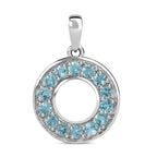 Paraiba-Apatit Anhänger 925 Silber platiniert ca. 1.09 ct