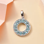 Paraiba-Apatit Anhänger 925 Silber platiniert ca. 1.09 ct