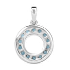Paraiba-Apatit Anhänger 925 Silber platiniert ca. 1.09 ct