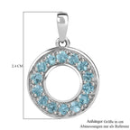 Paraiba-Apatit Anhänger 925 Silber platiniert ca. 1.09 ct