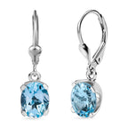 Himmelblauer Topas Ohrringe 925 Silber rhodiniert ca. 4,27 ct.
