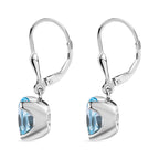 Himmelblauer Topas Ohrringe 925 Silber rhodiniert ca. 4,27 ct.