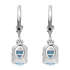 Himmelblauer Topas Ohrringe 925 Silber rhodiniert ca. 4,27 ct.