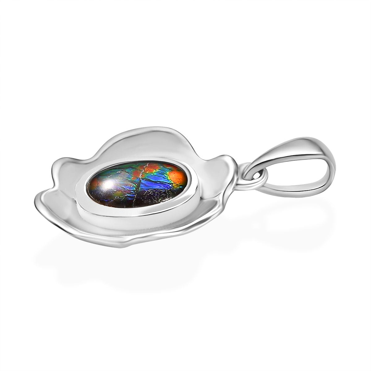 Ammolit Anhänger 925 Silber rhodiniert ca. 1,68 ct.
