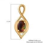 Ammolit Anhänger 925 Silber 750 Gelbgold Vermeil ca. 0,78 ct.