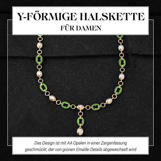 AA Natürlicher, äthiopischer Welo Opal Halskette ca. 45 cm 925 Silber 750 Gelbgold Vermeil ca. 2.73 ct